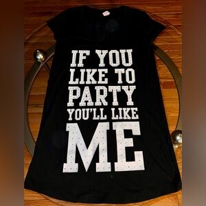 PINK Victoria's Secret Black Sleep Shirt